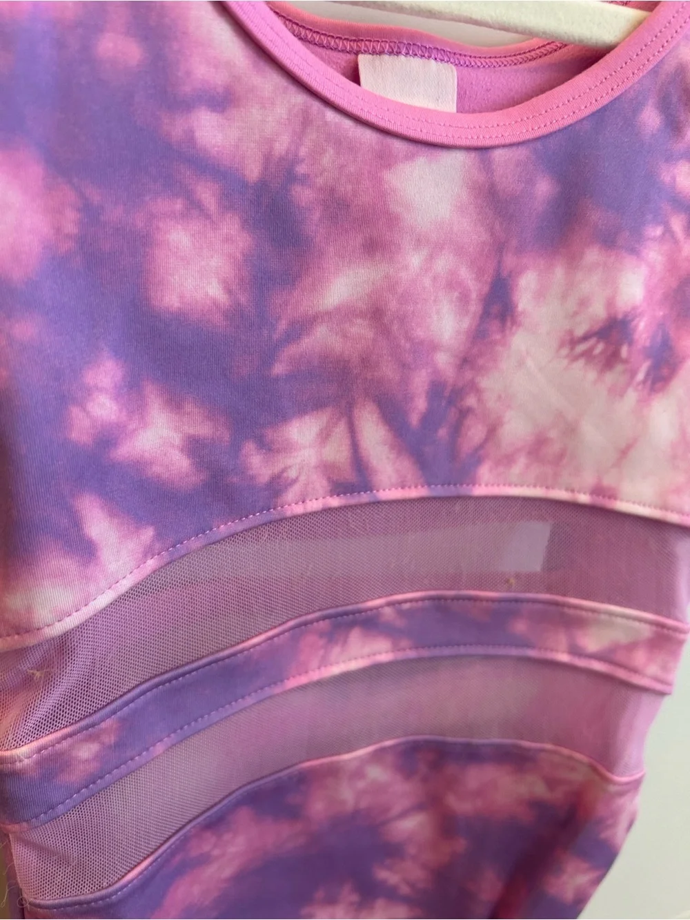 Set of 2 Pink Tie-Dye and Sparkle Dance Leotards - Size XS (4/5)